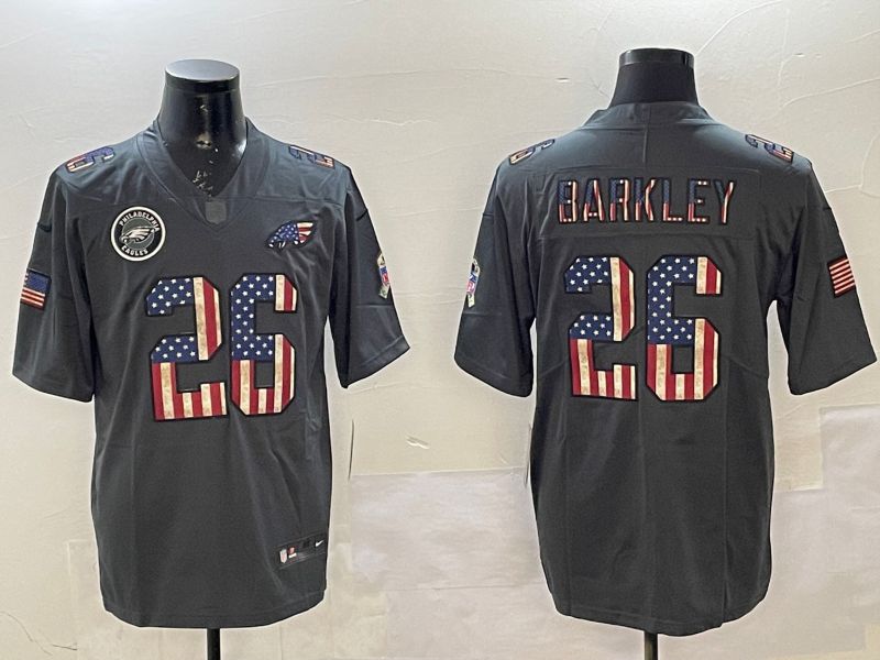 Men Philadelphia Eagles #26 Barkley Black National Flag 2025 Nike Vapor Limited NFL Jersey style 5->philadelphia eagles->NFL Jersey